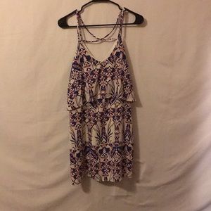 Ornate white sleeveless dress